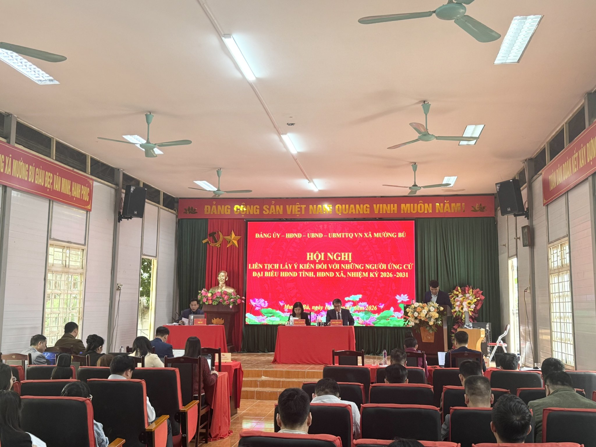 Lấy ý kiến cử tri nơi công tác đối với người được giới thiệu ứng cử đại biểu Hội đồng nhân dân tỉnh, HĐND xã khóa XXII, nhiệm kỳ 2026-2031