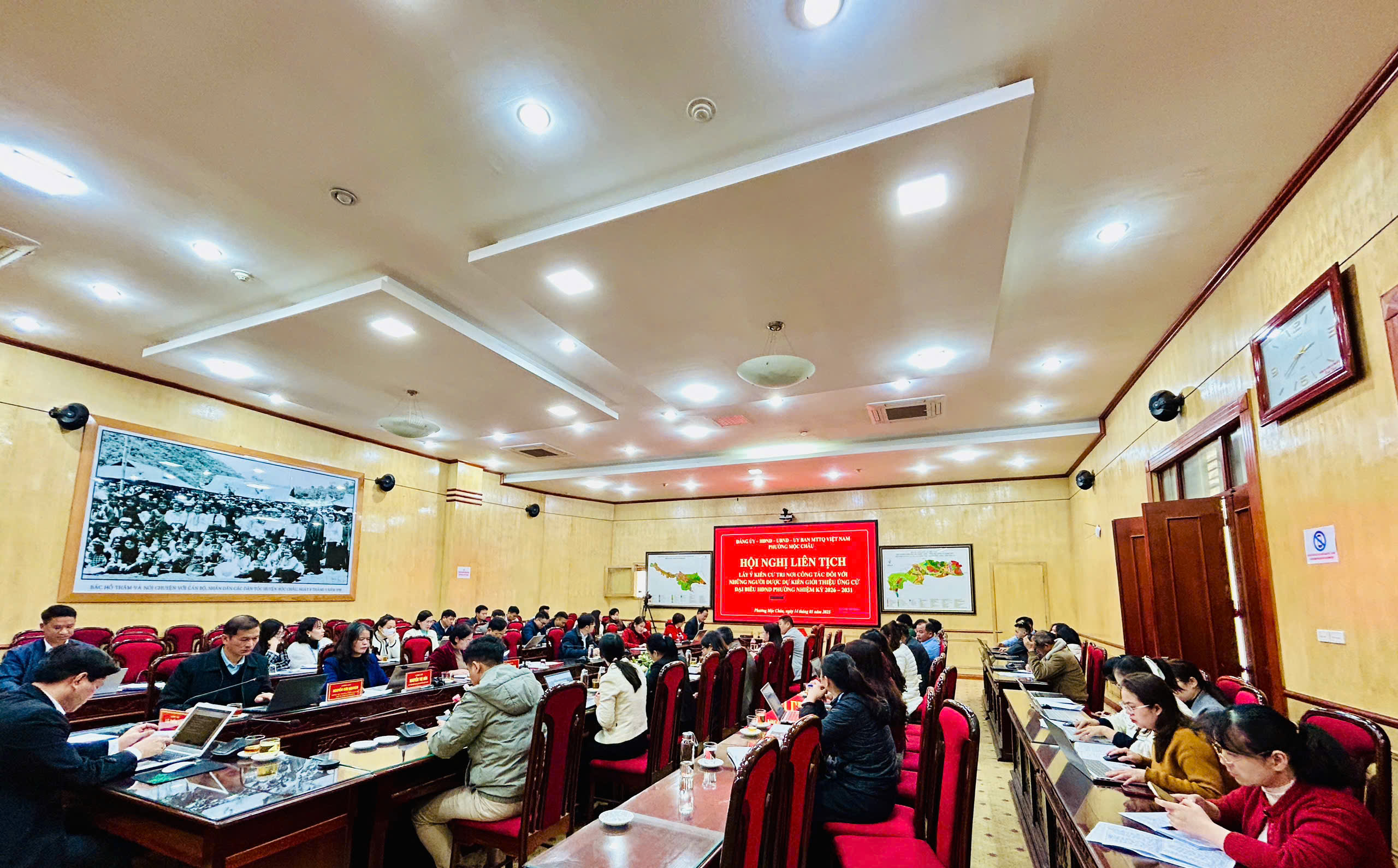 Hội nghị liên tịch giới thiệu người ứng cử đại biểu HĐND phường Mộc Châu nhiệm kỳ 2026-2031