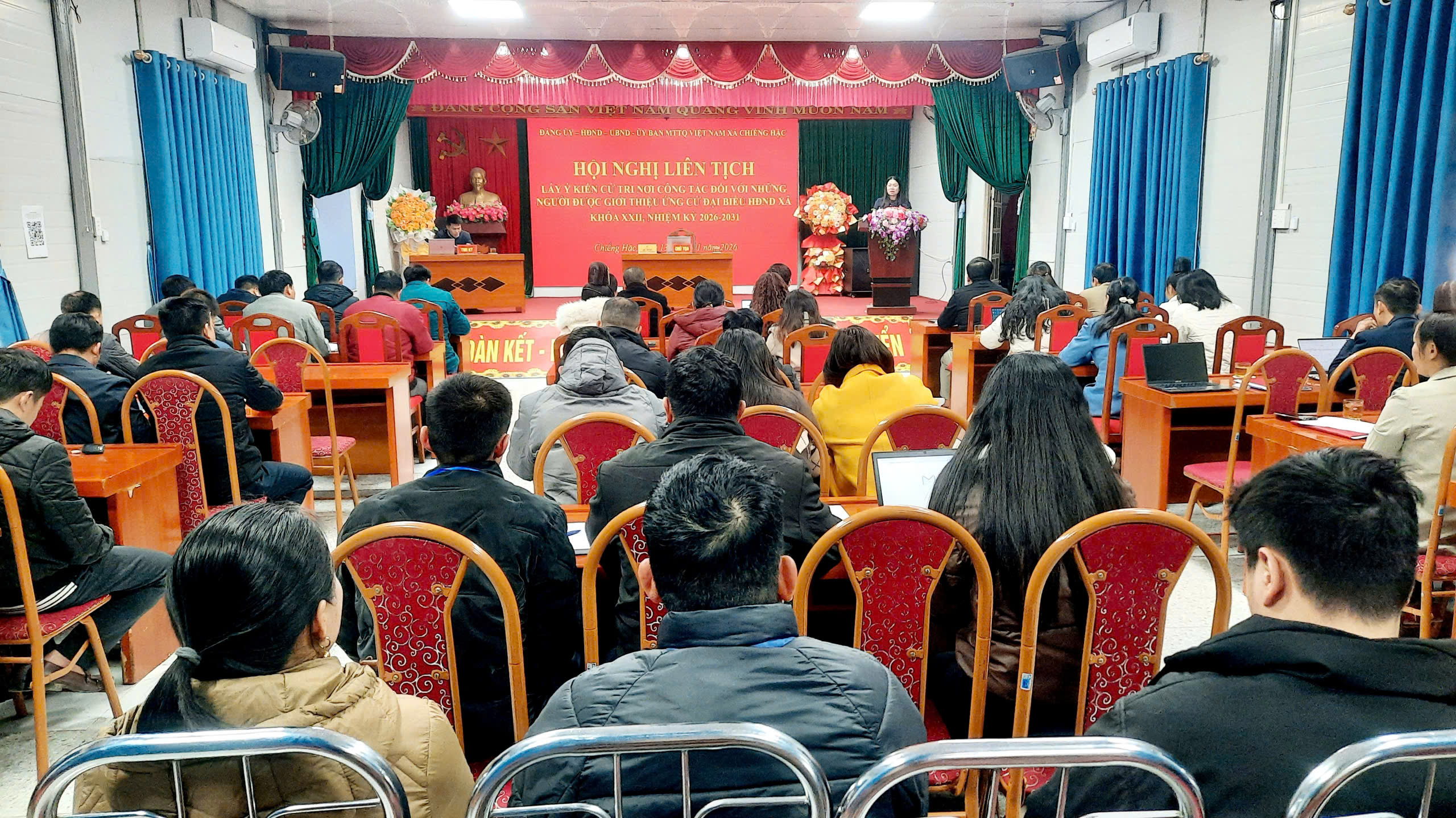 Xã Chiềng Hặc lấy ý kiến cử tri nơi công tác đối với những người được giới thiệu ứng cử Đại biểu HĐND xã khóa XXII, nhiệm kỳ 2026 – 2031